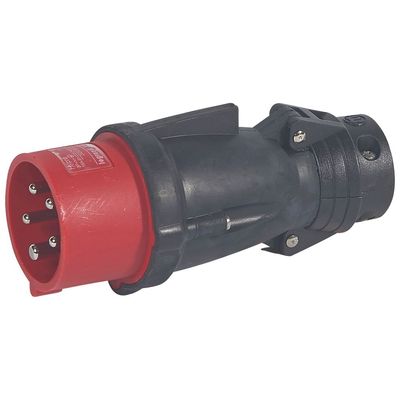 Fiche mobile droite Hypra IP44 16A - 380V~ � 415V~ - 3P+N+T - caoutchouc