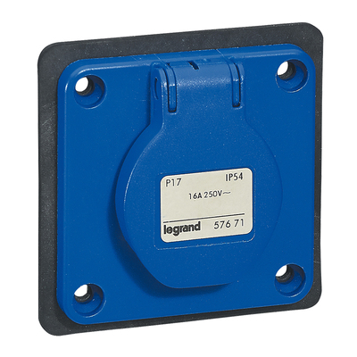 Prise P17 � brochage domestique IP54 16A - 250V~ - 2P+T