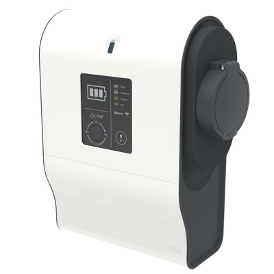 Borne VE mono Green'up Premium avec lecteur RFID 3,7kW � 4,6kW Mode 3 plastique