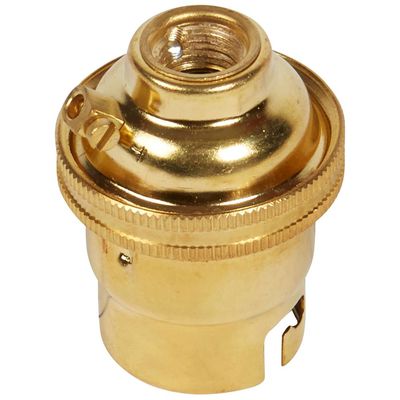 Douille culot B22 � raccord filet� et simple bague mati�re m�tallique 4A 150W