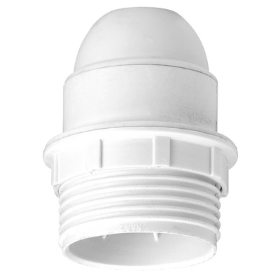 Douille culot E27 � raccord filet� et simple bague mati�re isolante 4A 100W