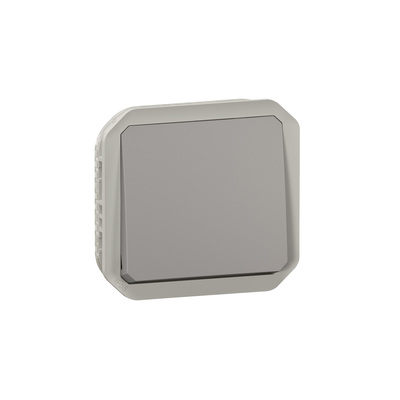 Poussoir NO Plexo composable - Finition gris