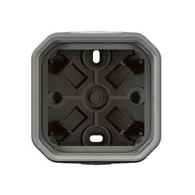 Bo�tier saillie 2 embouts � membrane 1 entr�e 1 poste Plexo gris