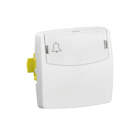 Poussoir porte-�tiquette Appareillage Saillie composable blanc