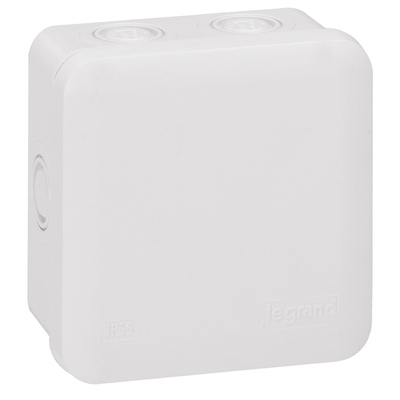 Bo�te de d�rivation carr�e pour presse-�toupe Plexo gris -7 entr�es -80x80x45mm