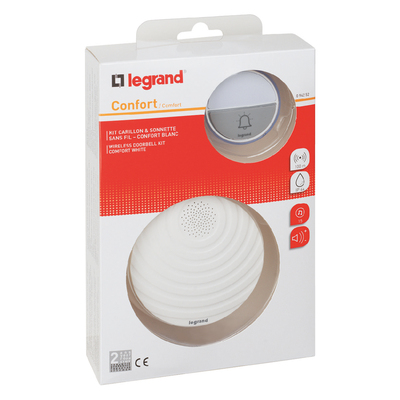 Kit carillon radio sans fil Confort � piles - blanc