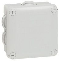 Bo�te de d�rivation carr�e 105x105x55mm - fermeture par 1/4 de tour - gris