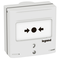 Dispositif de commande pour coupure - 2 contacts avec voyant - couleur blanc