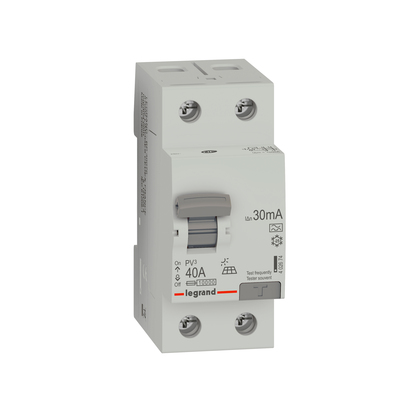Interrupteur diff�rentiel PV� - haut/bas vis - 2P 230V~ 40A typeA 30mA - 2 mod