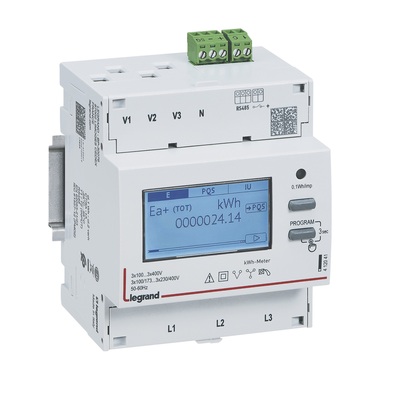 Compteur modulaire 3P EMDX� non MID raccordement TI 5A sortie RS485 - 4 modules
