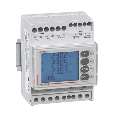 Centrale de mesure EMDX� affichage LCD avec sortie RS485/impulsion - 4 modules