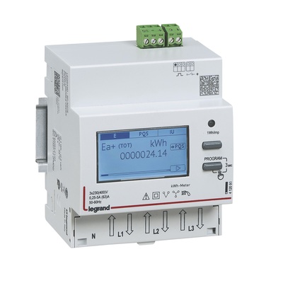 Compteur triphas� EMDX� non MID racc direct 63A sortie impulsions - 4 modules