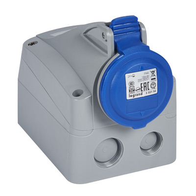 Prise saillie fixe P17 IP44 16A - 200V~ � 250V~ - 2P+T