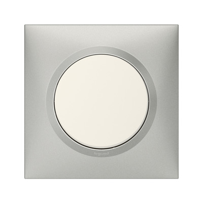 Plaque carr�e dooxie 1 poste finition effet aluminium