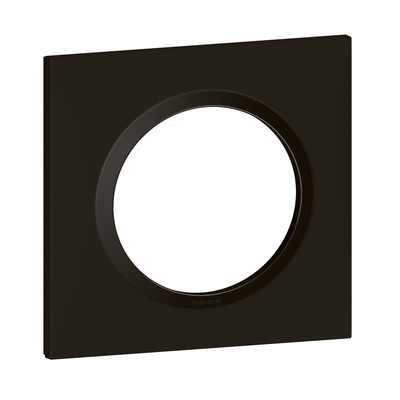 Plaque carr�e dooxie 1 poste finition noir