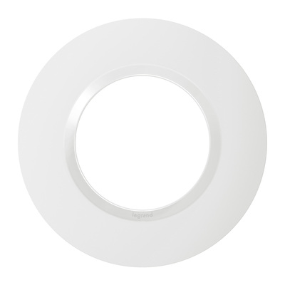 Plaque ronde dooxie 1 poste finition blanc
