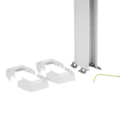 Colonne clippage direct 2 compart h. 3,92m couvercle PVC et corps en PVC - blanc