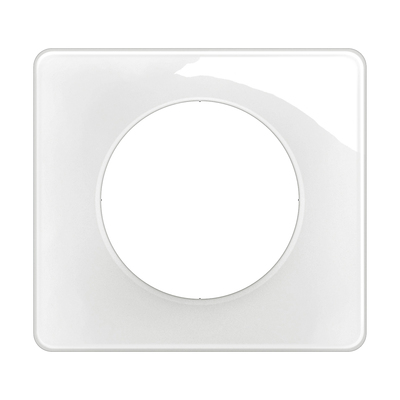 Plaque de finition C�liane 1 poste - Blanc Emaill�