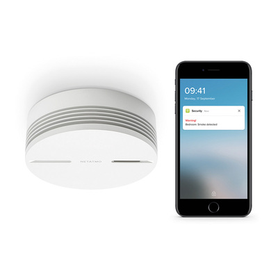 D�tecteur de Fum�e Intelligent et connect� Netatmo avec alerte sur smartphone