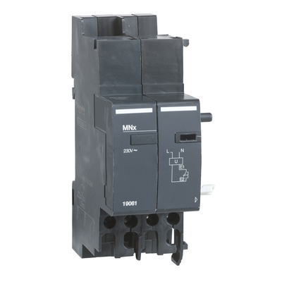 Acti 9 - MNx - d�clencheur voltm�trique - pour NG125 - Circuit de commande : 220...240 VCA 50/60 Hz - Conforme � EN/IEC 60947-5-1 - Largeur : 9 pas de 9 mm