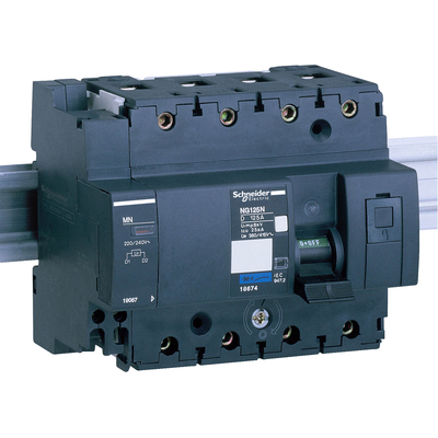 Acti 9 - MN - d�clencheur voltm�trique - pour NG125 - Circuit de commande : 230...240 VCA 50/60 Hz - Conforme � EN/IEC 60947-5-1 - Largeur : 4 pas de 9 mm