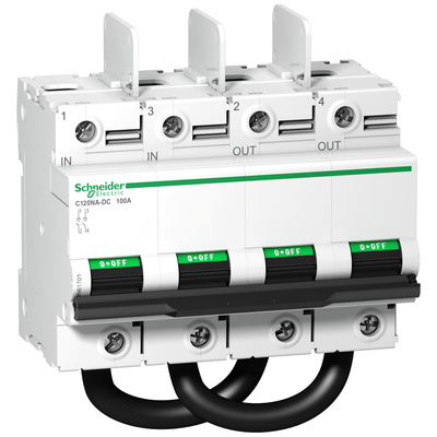 C120 NA - interrupteur sectionneur - 100A - 1000Vcc - 2p�les - 12 pas de 9mm