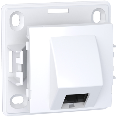 Alr�a - prise RJ45 - simple - cat.6 UTP non blind�e - m�canisme - blanc polaire