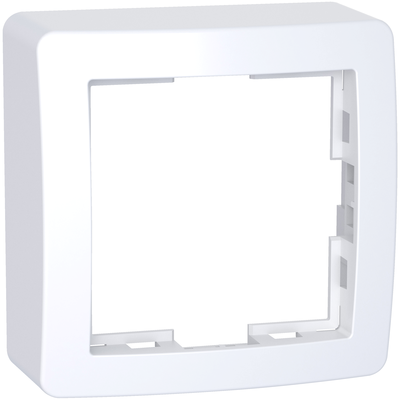 Alr�a, Cadre saillie standard simple, 62x62mm, profondeur 31mm, blanc polaire