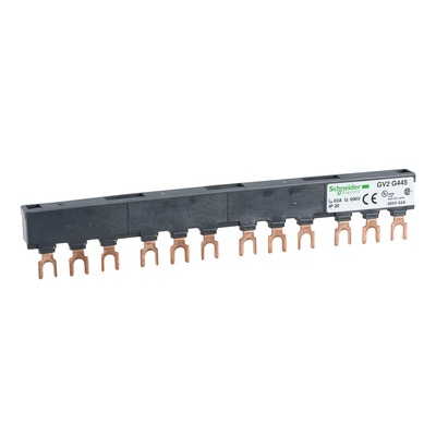 TeSys GV - jeu de barre tripolaire - 63A - 4 d�rivations - pas 45 mm