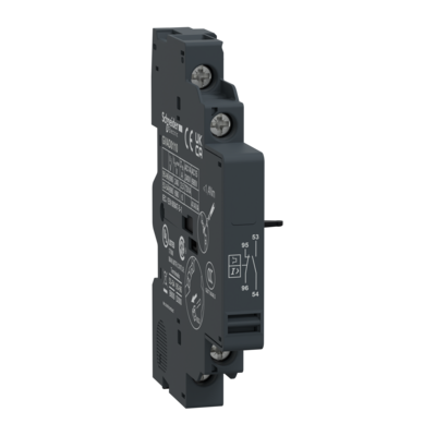 TeSys - bloc de contact auxiliaire pour GV2L, GV2LE, GV2ME, GV2P, GV2RT, GV3L, GV3P - 1O signal de d�faut et 1F instantan� - montage c�t� gauche - 2.5A pour signal de d�faut et 6A instantan� - borniers � vis-�trier