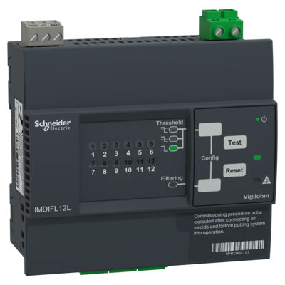 Vigilohm - localisateur automatique de d�faut d\'isolement - 12 voies - alimentation 24-48VCA/CC
