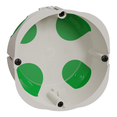 Multifix Air - Bo�te d\'encastrement �tanche � l\'air - 1 poste - � 85mm prof. 47mm - sans couvercle - pour prise de courant 32A - sans halog�ne - Tenue au feu 850�C - HxLxP (mm) 88 x 84 x 47 - syst�me anti-rotation