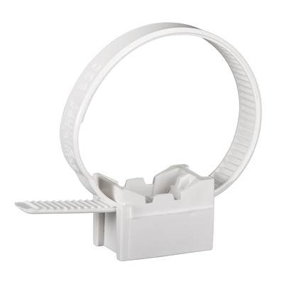 Mureva - Clips de tube pour conduits � 16 � 32mm - blanc (RAL 9003) - Utilisation � l\'int�rieur et � l\'ext�rieur - polyamide - Fixation par cheville Murafix ou avec vis