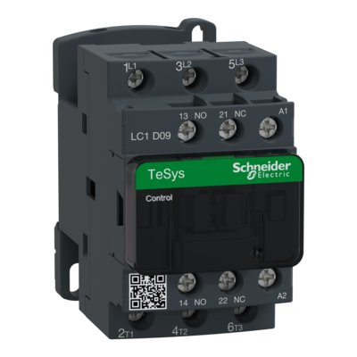 TeSys - contacteur D - 3P - 3F - contacts auxiliaires 1F+1O - bobine 110VCA 50/60 Hz - sans antiparasite - AC-1 | AC-3 | AC-4 - 25A (<= 60�C) � <= 440VCA AC-1 | 9A (<= 60�C) � <= 440VCA AC-3 - bornes vis-�trier