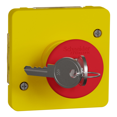 Mureva Styl - Arr�t d\'urgence � cl� - composable IP55 - IK08 - jaune