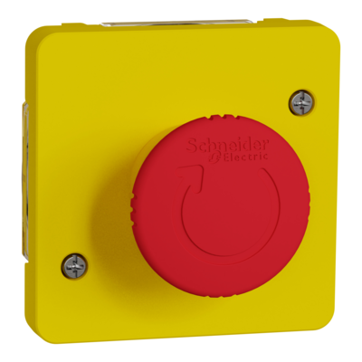 Mureva Styl - Arr�t d\'urgence 1/4 tour - composable IP55 - IK08 - jaune