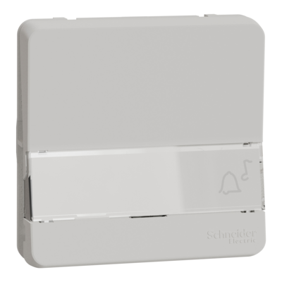 Mureva Styl - M�canisme seul - bouton-poussoir avec porte-�tiquette - bouton-poussoir - 10 A - 250 V CA - blanc RAL 9003 - CE | NF - IP55 - IK08 - auto-extinguible
