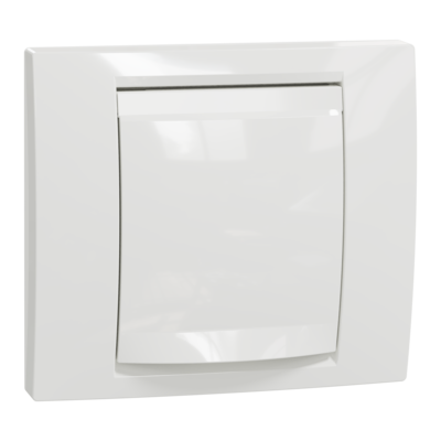 Unica - plaque de finition IP44 - Blanc - 1 poste