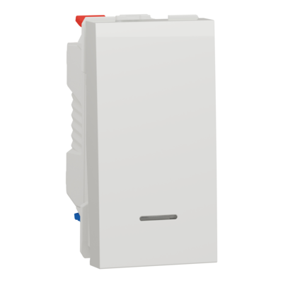 Unica - va-et-vient lumineux (t�moin) - 10A - 250Vca - connexion rapide - 1 module - Blanc - m�canisme seul