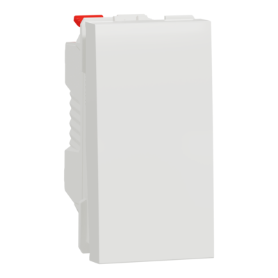Unica - bouton-poussoir NO - 10A - connexion rapide - 1 module - Blanc antimicrobien - m�canisme seul
