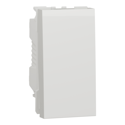 Unica - bouton-poussoir NO/NF - 10A - connexion rapide - 1 module - Blanc - m�canisme seul