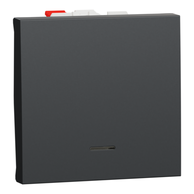 Unica - va-et-vient lumineux (t�moin) - 10A - 250Vca - connexion rapide - 2 modules - Anthracite - m�canisme seul