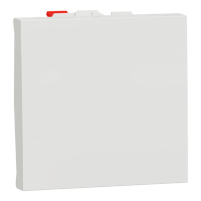 Unica - bouton-poussoir NO - 10A - connexion rapide - 2 modules - Blanc - m�canisme seul