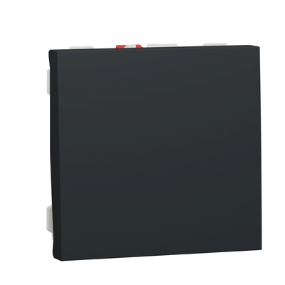 Unica - bouton-poussoir NO - 10A - connexion rapide - 2 modules - Anthracite - m�canisme seul