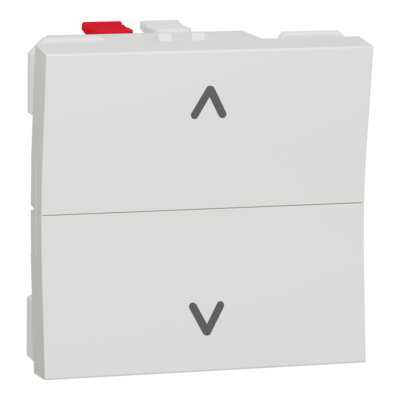 Unica - commande pour volet-roulant - double poussoir - 6A - 2 modules - Blanc - m�canisme seul