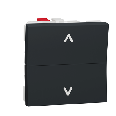 Unica - commande pour volet-roulant - double poussoir - 6A - 2 modules - Anthracite - m�canisme seul