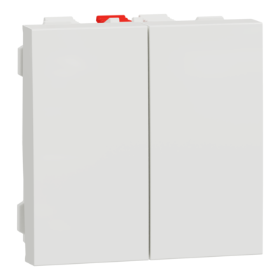 Unica - double va-et-vient - 10A - 250Vca - connexion rapide - 2 modules - Blanc - m�canisme seul