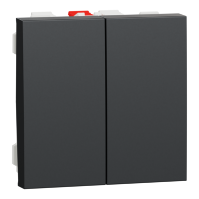 Unica - double va-et-vient - 10A - 250Vca - connexion rapide - 2 modules - Anthracite - m�canisme seul