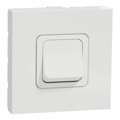 Unica - interrupteur bipolaire - 20A - 250vca - bornier � vis - 2 modules - Blanc - m�canisme seul