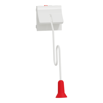 Unica - interrupteur � corde NO/NF - 10A - 2 modules - Blanc antimicrobien - m�canisme seul